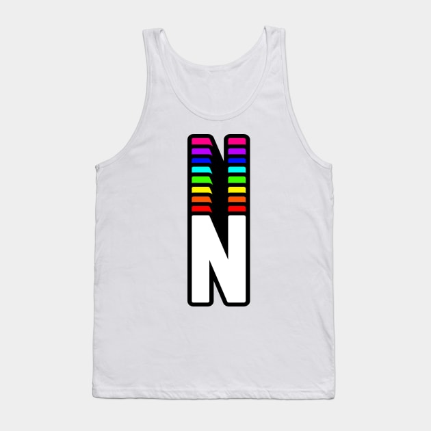 Rainbow Letter, N Tank Top by HeavenlyTrashy